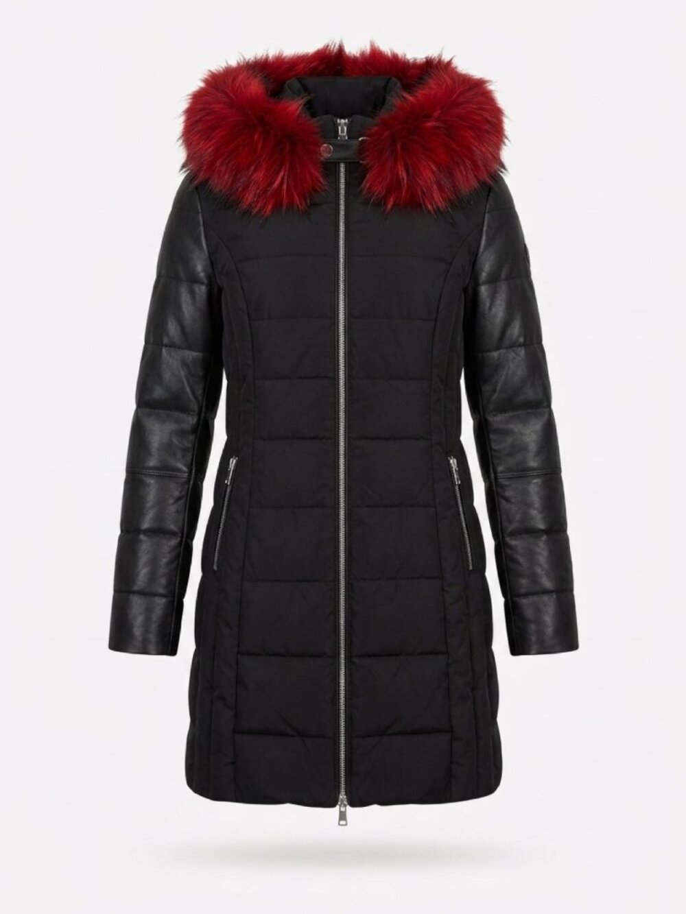 🔥 Stunning Danier Winter Jacket – Black with Real Fur Trim & Leather Sleeves 🔥